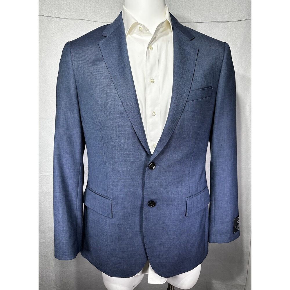 J Crew $450 Ludlow Slim Stretch Suit Jacket Italian Wool Harbor Blue 42R J3272 - Picture 7 of 13